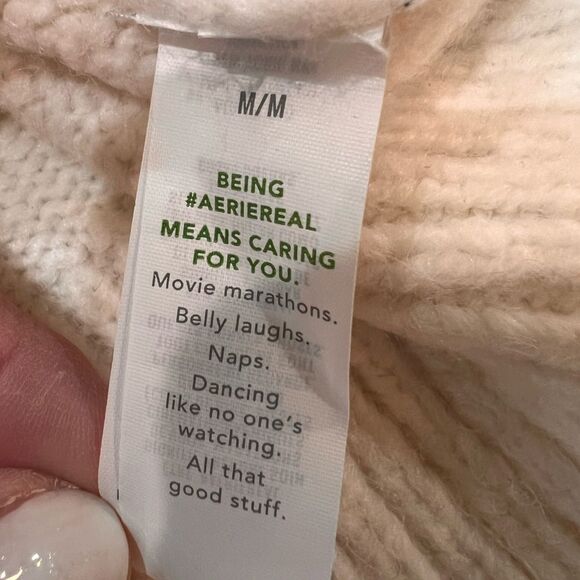 Aerie Fair Isle Half Zip Sweater Wool Blend Cozy Soft Nordic Pattern M Winter - Picture 7 of 8